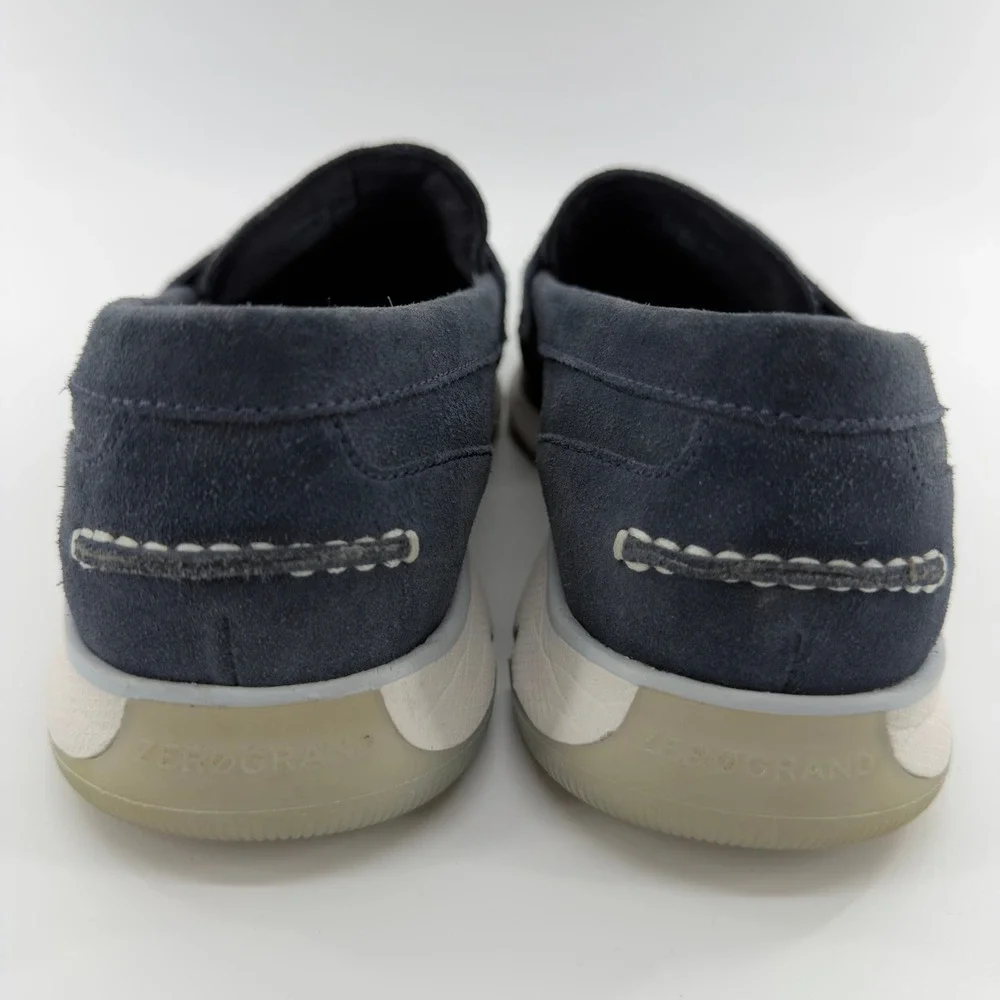 Cole Haan ZeroGrand Penny Loafer Navy Blue Suede Mens 10M Slip On Shoes‎